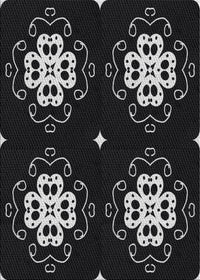 Machine Washable Transitional Black Rug, wshpat2222