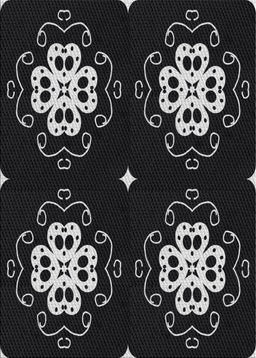 Patterned Black Novelty Rug, pat2222
