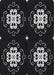 Patterned Black Novelty Rug, pat2222