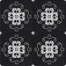 Square Patterned Black Novelty Rug, pat2222