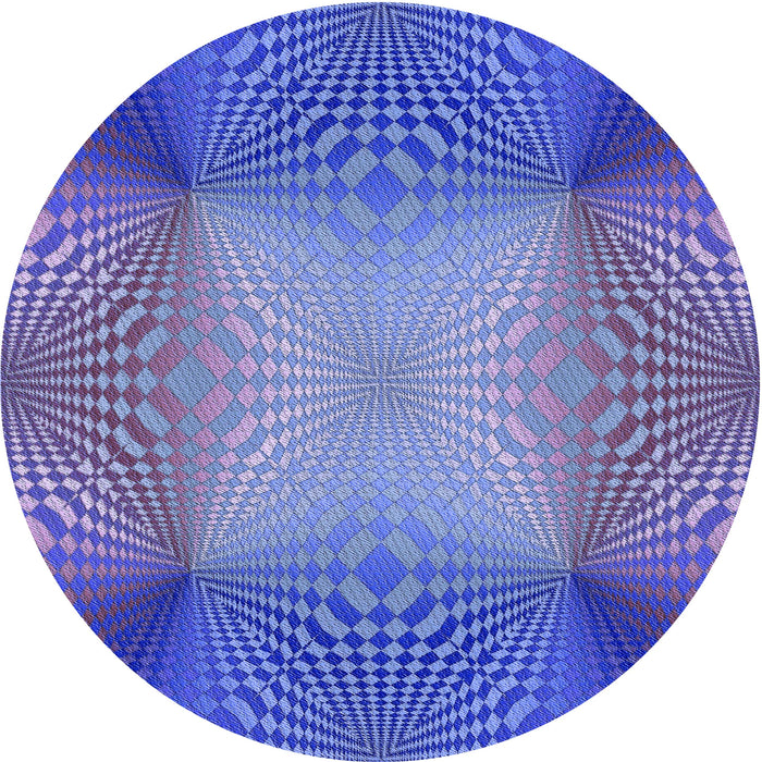 Square Patterned Sky Blue Rug, pat2223blu