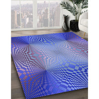 Patterned Sky Blue Rug, pat2223blu