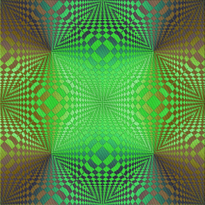 Round Patterned Neon Green Rug, pat2223grn