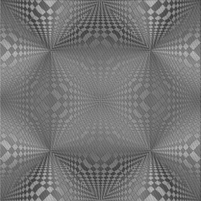 Round Patterned Gray Rug, pat2223gry