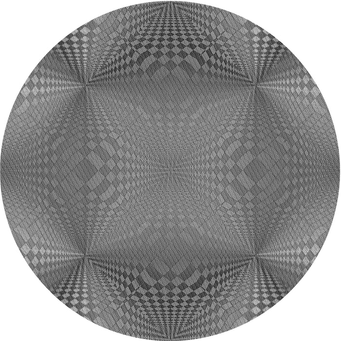 Square Patterned Gray Rug, pat2223gry