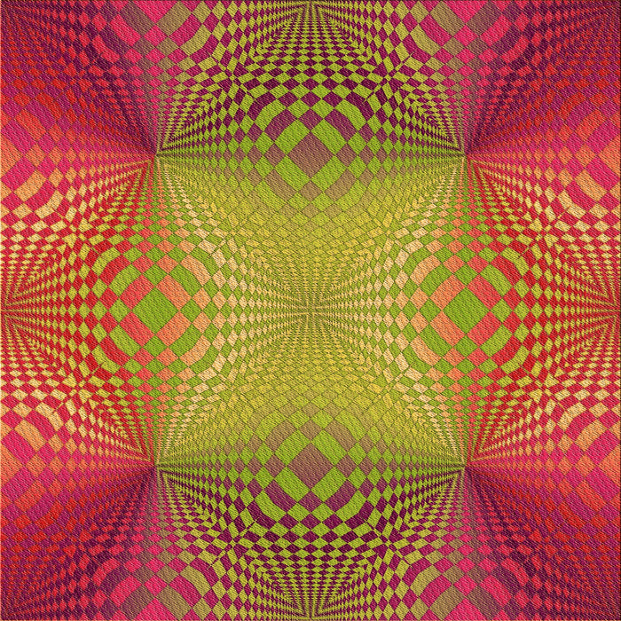 Round Patterned Crimson Red Rug, pat2223org