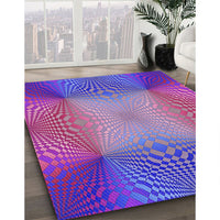 Patterned Medium Purple Rug, pat2223pur