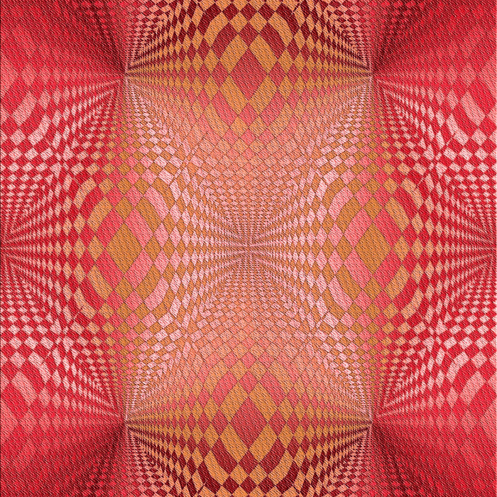 Patterned Red Rug, pat2223rd