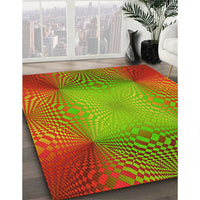 Patterned Red Rug, pat2223yw