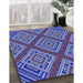 Machine Washable Transitional Amethyst Purple Rug in a Family Room, wshpat2224blu