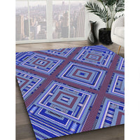 Patterned Amethyst Purple Rug, pat2224blu