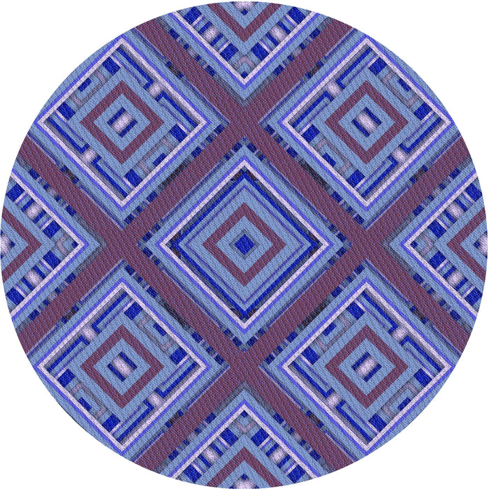 Square Patterned Amethyst Purple Rug, pat2224blu