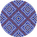 Square Patterned Amethyst Purple Rug, pat2224blu