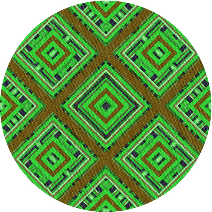 Square Machine Washable Transitional Lime Green Rug in a Living Room, wshpat2224grn