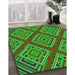 Patterned Lime Green Rug in Family Room, pat2224grn