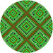 Square Patterned Lime Green Rug, pat2224grn