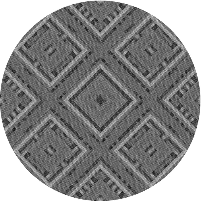 Square Patterned Gray Rug, pat2224gry