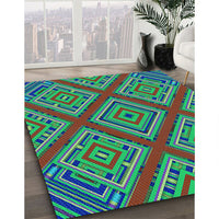 Patterned Purple Rug, pat2224lblu