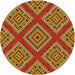 Square Patterned Pistachio Green Rug, pat2224org