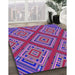 Patterned Dark Magenta Purple Rug in Family Room, pat2224pur