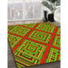 Patterned Green Rug in Family Room, pat2224yw