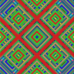 Square Patterned Burnt Pink Modern Rug, pat2224