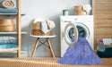 Machine Washable Transitional Denim Blue Rug in a Washing Machine, wshpat2225blu