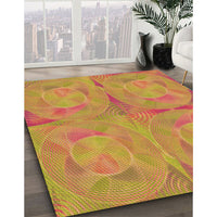 Patterned Yellow Rug, pat2225org