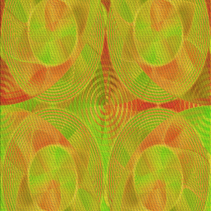 Patterned Green Rug, pat2225yw