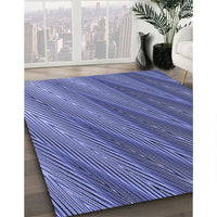 Patterned Denim Blue Rug, pat2226blu