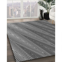 Patterned Dark Gray Rug, pat2226gry