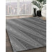 Machine Washable Transitional Dark Gray Rug in a Family Room, wshpat2226gry