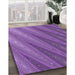 Patterned Purple Rug in Family Room, pat2226pur