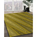 Machine Washable Transitional Yellow Rug in a Family Room, wshpat2226yw