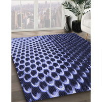 Patterned Night Blue Rug, pat2227blu