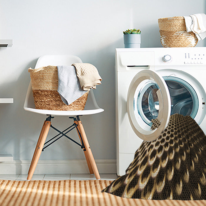 Machine Washable Transitional Bronze Brown Rug in a Washing Machine, wshpat2227brn