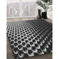 Patterned Midnight Gray Rug, pat2227gry