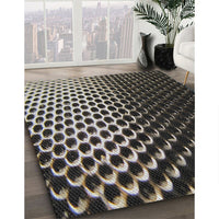 Patterned Mid Gray Novelty Rug, pat2227