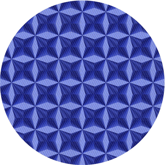 Square Patterned Blue Rug, pat2228blu