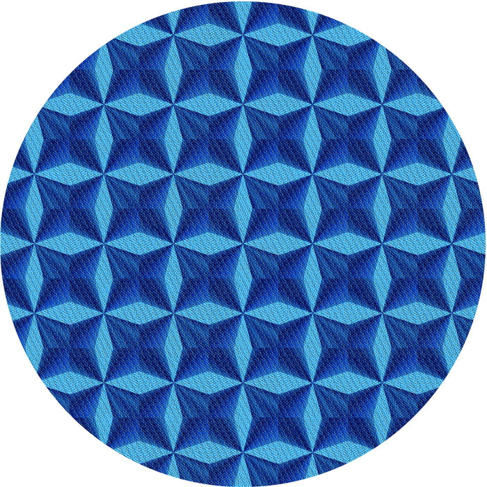 Square Machine Washable Transitional Cobalt Blue Rug in a Living Room, wshpat2228lblu