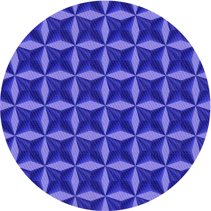 Square Patterned Light Slate Blue Rug, pat2228pur