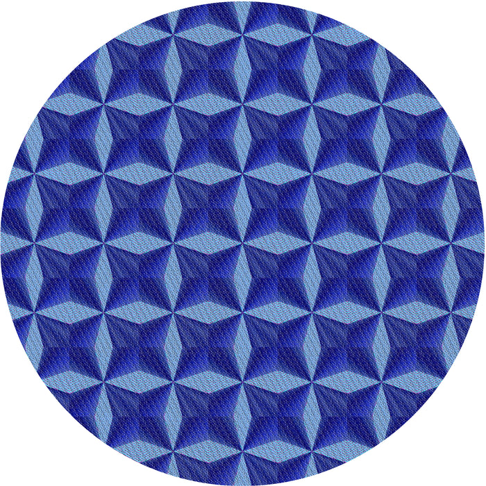 Sideview of Patterned Blue Novelty Rug, pat2228