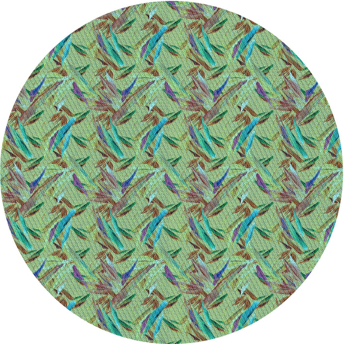 Square Machine Washable Transitional Green Rug in a Living Room, wshpat2229lblu