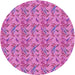 Square Machine Washable Transitional Violet Purple Rug in a Living Room, wshpat2229pur