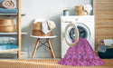 Machine Washable Transitional Violet Purple Rug in a Washing Machine, wshpat2229pur