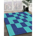 Machine Washable Transitional Blueberry Blue Rug in a Family Room, wshpat222