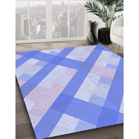 Patterned Sky Blue Rug, pat223blu