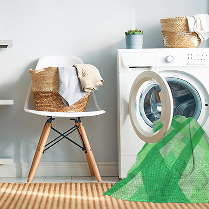 Machine Washable Transitional Green Rug in a Washing Machine, wshpat223grn