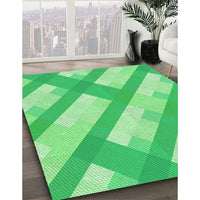 Patterned Green Rug, pat223grn