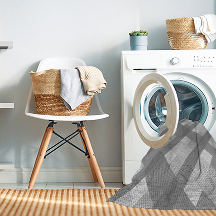 Machine Washable Transitional Gray Rug in a Washing Machine, wshpat223gry